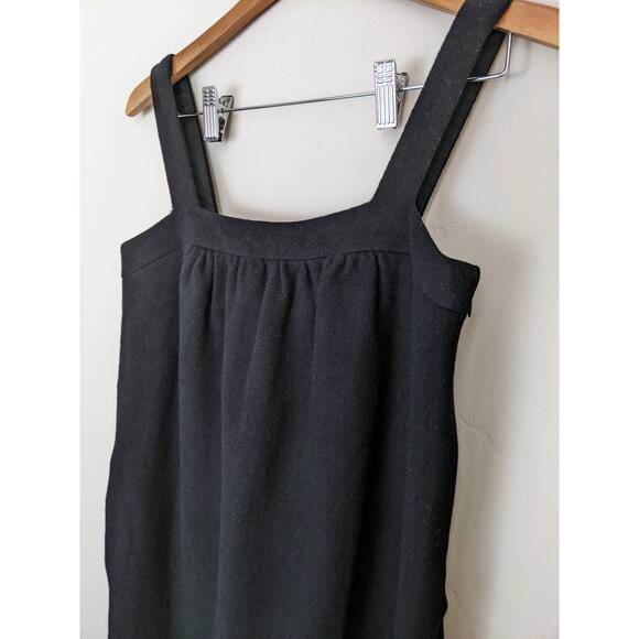 J. CREW Cameron Black Wool Cashmere Sleeveless Mini Shift Sack Dress Size 2 - Picture 3 of 8
